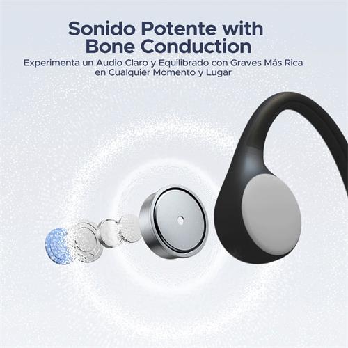 Doogee BoneBeat Run Auricular Deportivo de Conducción Osea Bluetooth Azul