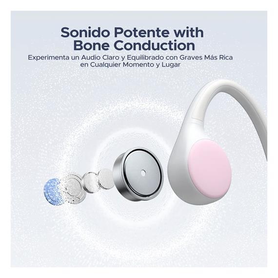 Doogee BoneBeat Run Auricular Deportivo de Conducción Osea Bluetooth Blanco
