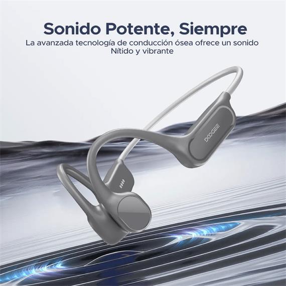 Doogee BoneBeat Swim Lite Auricular de Conducción Osea BT y MP3 para Nadar Gris Claro