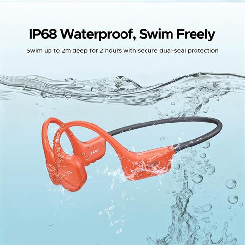 Doogee BoneBeat Swim Auricular de Conducción Osea BT y MP3 para Nadar Rojo
