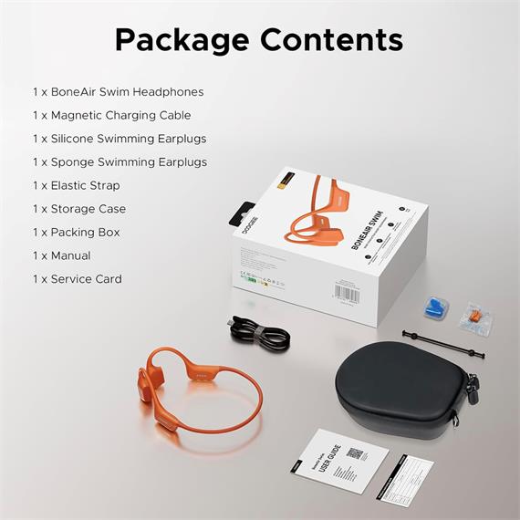 Doogee BoneAir Swim Auricular de Conducción Osea y Aerea BT y MP3 para Nadar Gris Oscuro