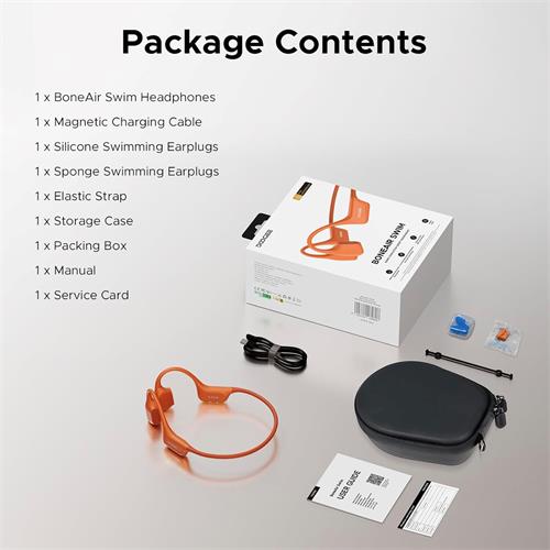 Doogee BoneAir Swim Auricular de Conducción Osea y Aerea BT y MP3 para Nadar Gris Oscuro