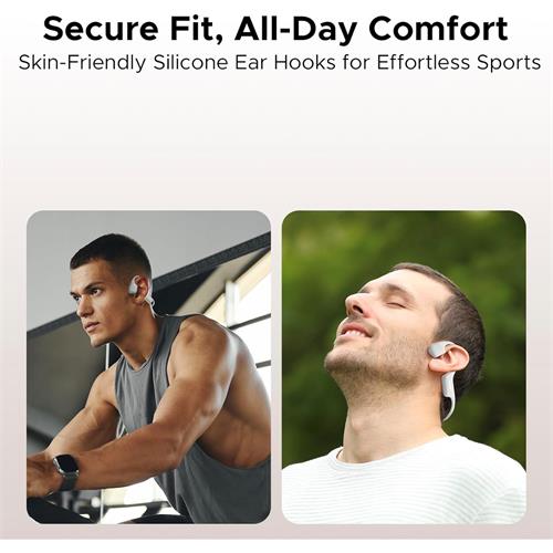 Doogee BoneAir Swim Auricular de Conducción Osea y Aerea BT y MP3 para Nadar Gris Claro