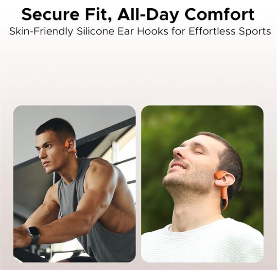 Doogee BoneAir Swim Auricular de Conducción Osea y Aerea BT y MP3 para Nadar Naranja
