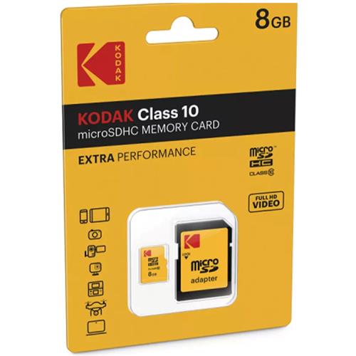 Memoria Micro SDHC 8GB Class 10 Extra Kodak