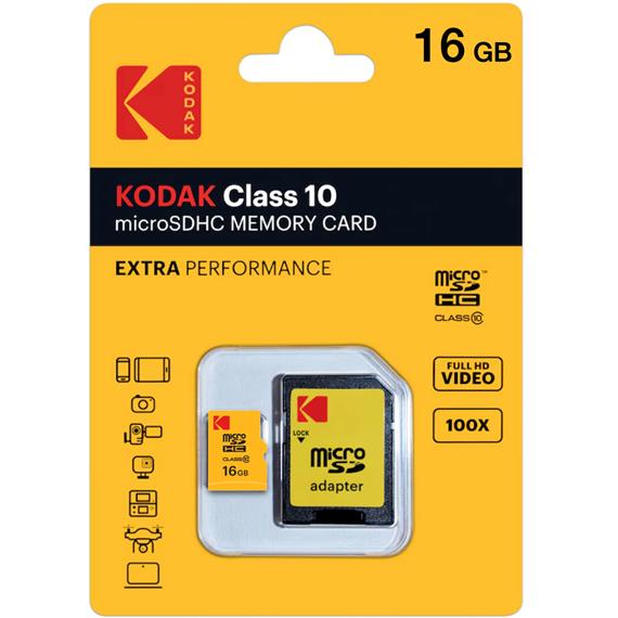 Memoria Micro SDHC 16GB Class 10 Extra Kodak