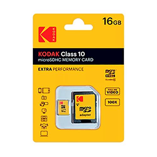 Memoria Micro SDHC 16GB Class 10 Extra Kodak