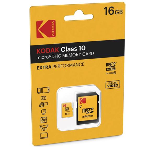 Memoria Micro SDHC 16GB Class 10 Extra Kodak