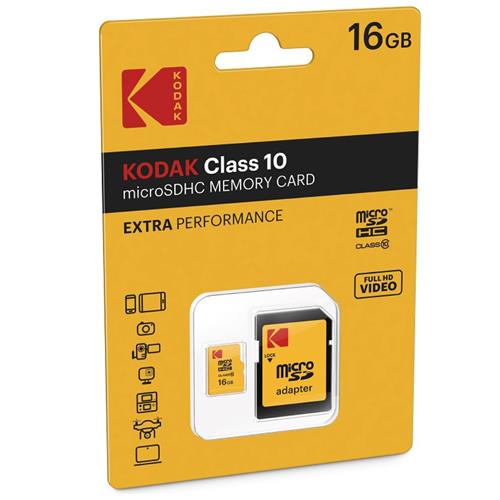 Memoria Micro SDHC 16GB Class 10 Extra Kodak
