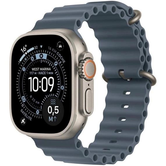 Apple Watch Ultra 3 (2025) 5g 49mm Natural Titanium Case-Anchor Blue (MEWH4QF/A)
