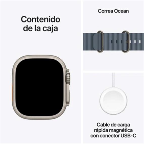 Apple Watch Ultra 3 (2025) 5g 49mm Natural Titanium Case-Anchor Blue (MEWH4QF/A)