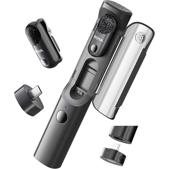 BOYA Magic-05 Micrófono Solapa Inalámbrico USB-C con 4 modos de Uso