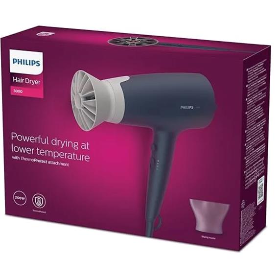 Philips BHD340/10 Secador de Pelo ThermoProtect Azul 2.100W