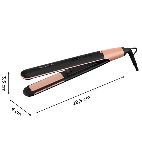 Rowenta SF4620F0 Plancha de Pelo Express Shine Papaya con Display Digital
