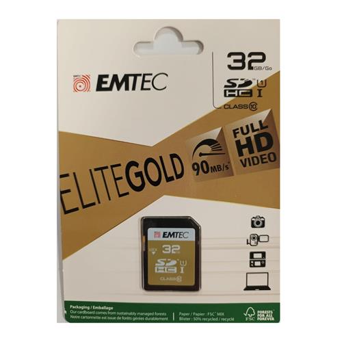 Memoria SDHC 32GB Emtec UHS1 U1 Elite Gold