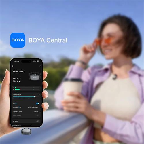 BOYA Mini 2-02 Kit 2 Micrófonos Solapa Inalámbricos con Receptor USB-C