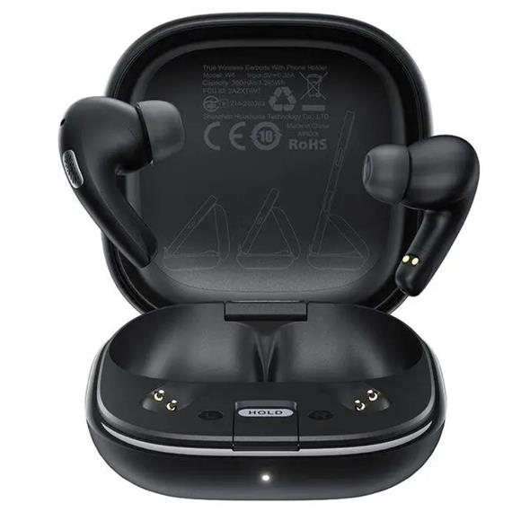 Acefast W4 Auricular Bluetooth con Noise Cancel y Estuche Soporte Negro