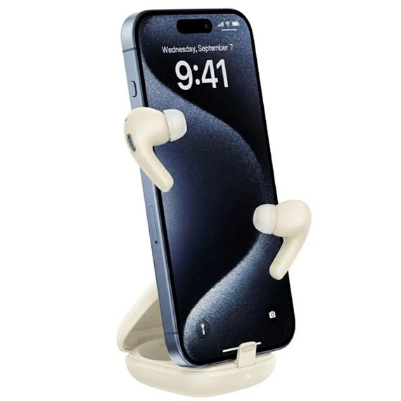 Acefast W4 Auricular Bluetooth con Noise Cancel y Estuche Soporte Beige