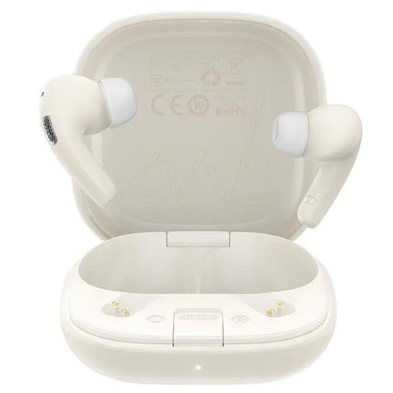 Acefast W4 Auricular Bluetooth con Noise Cancel y Estuche Soporte Beige
