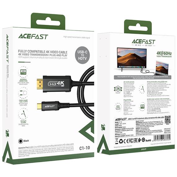 Acefast C1-10 Cable Video USB-C a HDMI 4K 60Hz