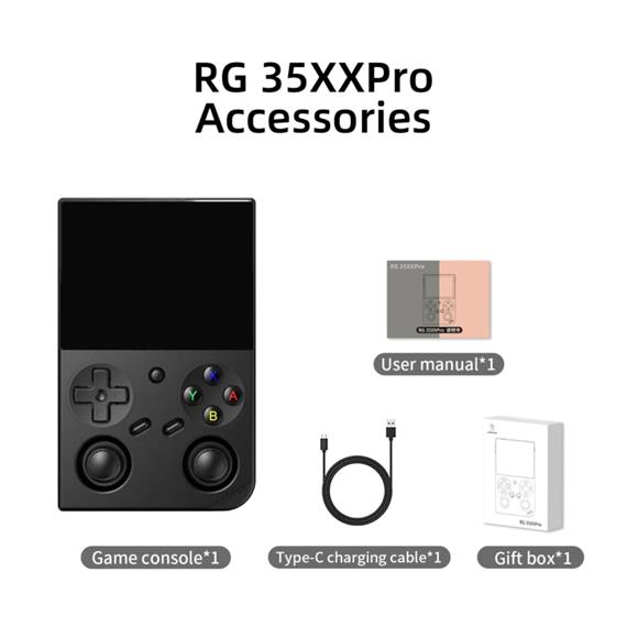 Anbernic RG 35XX PRO 64GB Consola Retro Linux 64 Bits Pantalla 3,5" Black