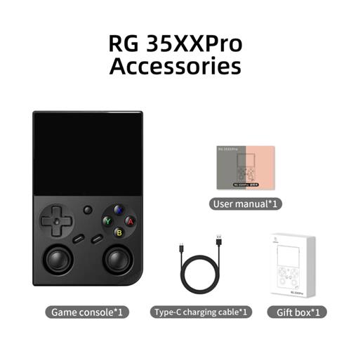 Anbernic RG 35XX PRO 64GB Consola Retro Linux 64 Bits Pantalla 3,5" Black