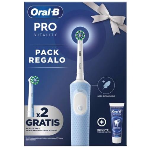 Braun Oral-B Vitality Pro Cepillo Eléctrico +2 Cabezales+ Dentrífico Azul (D103.413.3/2RF+DENT.)