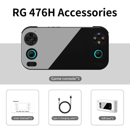 Anbernic RG 476H Consola Emulador Retro Android 13 Pantalla 4.7" Táctil Retro Grey