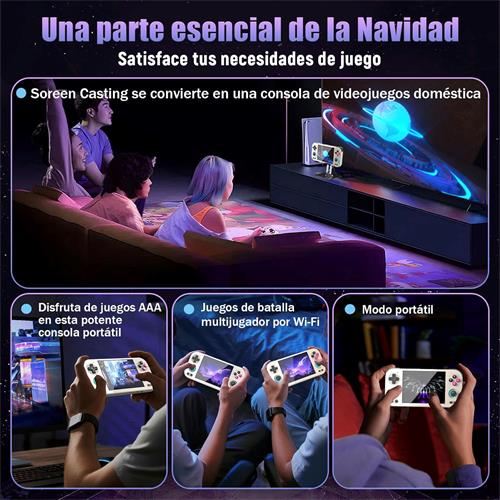 Anbernic RG 476H Consola Emulador Retro Android 13 Pantalla 4.7" Táctil Retro Grey