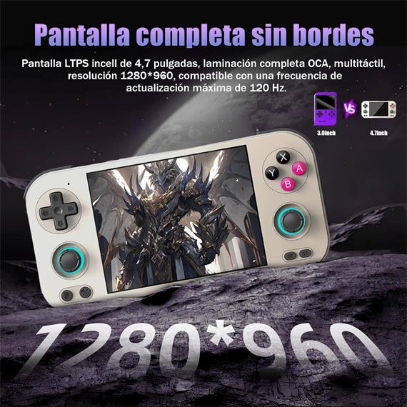Anbernic RG 476H Consola Emulador Retro Android 13 Pantalla 4.7" Táctil Retro Grey