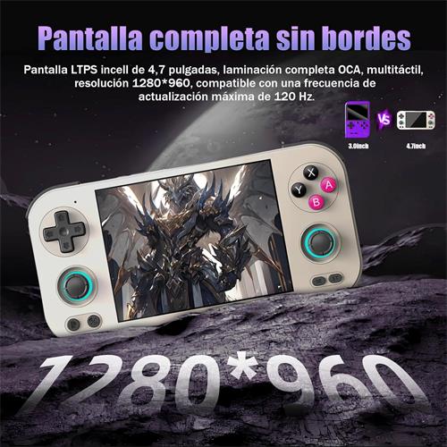 Anbernic RG 476H Consola Emulador Retro Android 13 Pantalla 4.7" Táctil Retro Grey