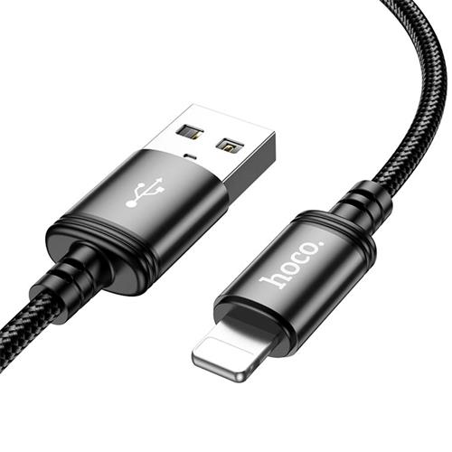 Cable USB-A a Lightning 3 metros 2.4A Hoco X91 Negro