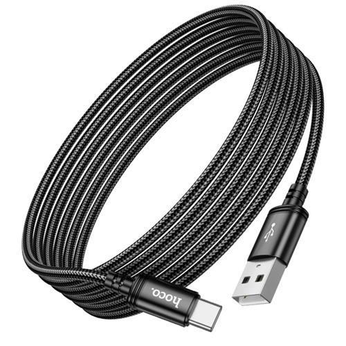 Cable USB a USB-C 3 metros 2.4A Hoco X91 Negro