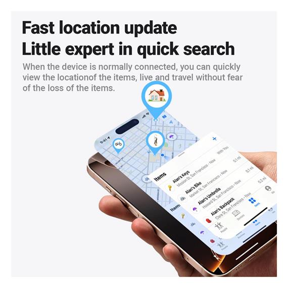 Acefast S2 Rastreador Air Tag compatible con Apple Find My