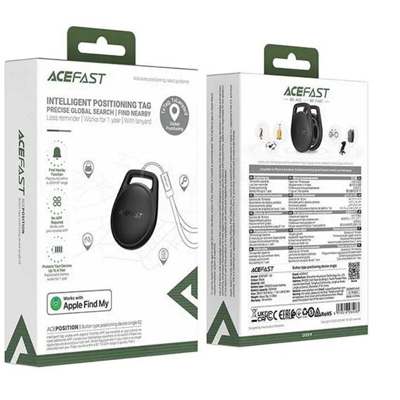 Acefast S2 Rastreador Air Tag compatible con Apple Find My
