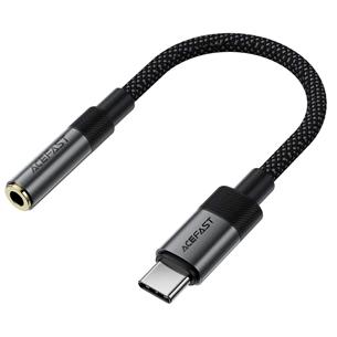 Acefast J12 Adaptador USB-C a Jack 3.5mm hembra Negro