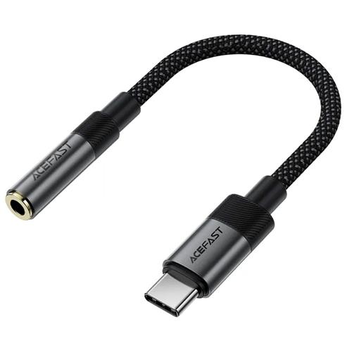Acefast J12 Adaptador USB-C a Jack 3.5mm hembra Negro