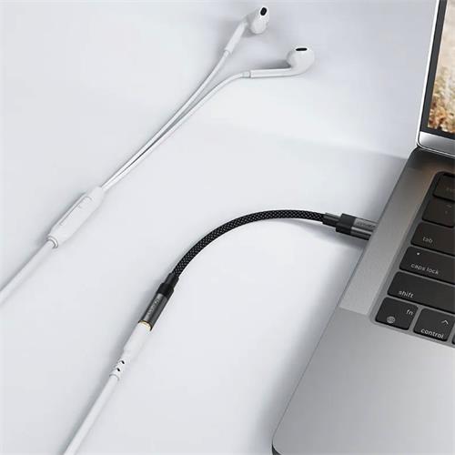 Acefast J12 Adaptador USB-C a Jack 3.5mm hembra Negro