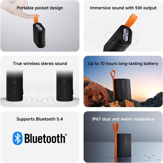 Xiaomi Altavoz Portátil Pocket Bluetooth 5W Rosa (QBH4380GL)