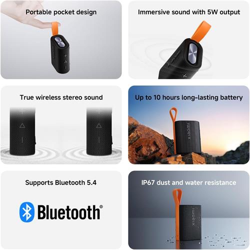 Xiaomi Altavoz Portátil Pocket Bluetooth 5W Rosa (QBH4380GL)