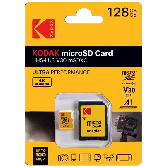 Memoria Micro SDXC 128GB UHS-I U3 V30 Kodak