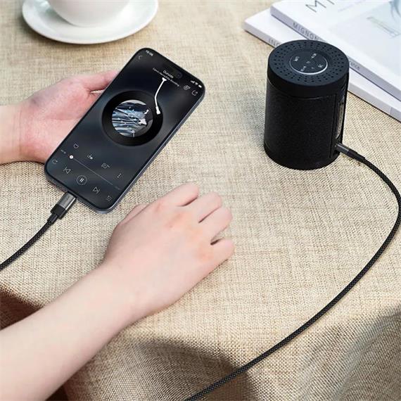 Acefast J11 Adaptador USB-C a Jack 3.5mm Macho Negro
