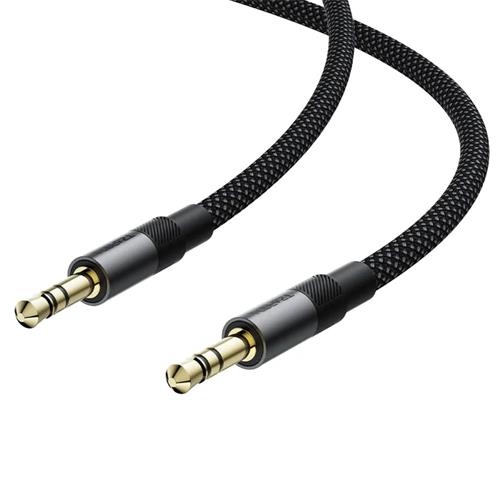 Acefast J10 Adaptador Jack 3.5mm Macho a Jack 3.5mm Macho 1 metro Negro