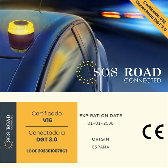 Baliza V16 SOS Road Conectada Homologada por DGT 2026