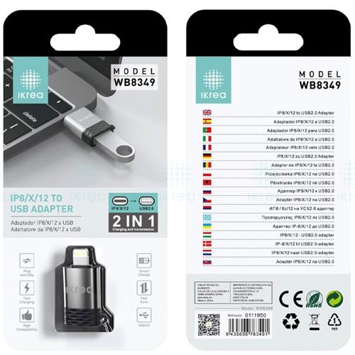 Adaptador USB-A a Lightning Ikrea WB8349