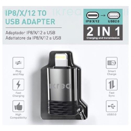 Adaptador USB-A a Lightning Ikrea WB8349
