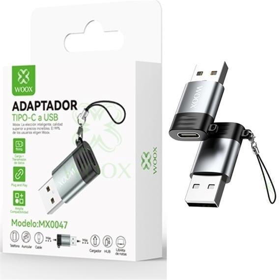 Adaptador USB-C a USB-A 2.0  Woox MX0047