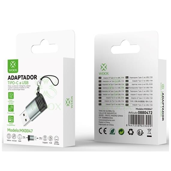 Adaptador USB-C a USB-A 2.0  Woox MX0047
