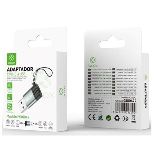 Adaptador USB-C a USB-A 2.0  Woox MX0047