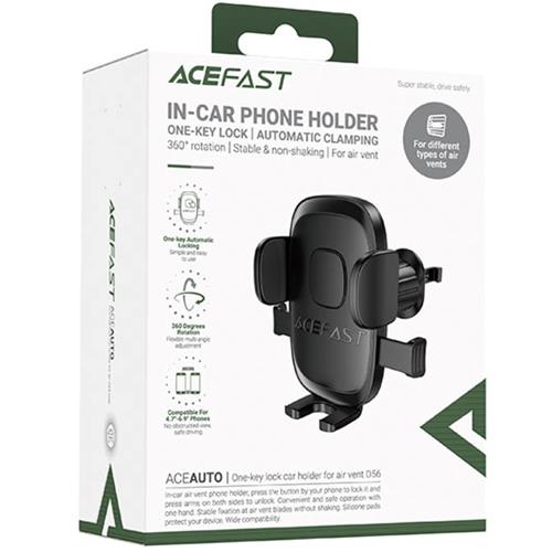 Acefast D56 Soporte para Móviles con Ajuste en Rejilla de Aire Negro